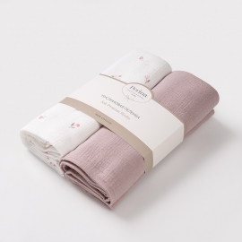 Комплект муслиновых пеленок Перина Лето розовое - описание