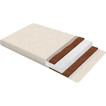 Фото баюшка матрас 120*60*8 кокос/холкон/кокос (цвв ассорт) БАЮШКА Матрас 120*60*8 кокос/холкон/кокос (цвв ассорт)