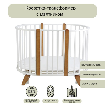 Фото детская кроватка скв 106001-6 универсальный маятник+колеса Детская кроватка СКВ 106001-6 универсальный маятник+колеса