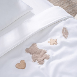 Комплект в кроватку Перина Teddy Satin collection 2 предмета белый - описание