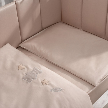 Фото комплект в кроватку перина teddy satin collection бежевый 2 предмета Комплект в кроватку Перина Teddy Satin Collection бежевый 2 предмета