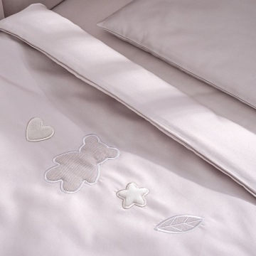 Фото комплект в кроватку перина teddy satin collection серый 2 предмета Комплект в кроватку Перина Teddy Satin Collection серый 2 предмета