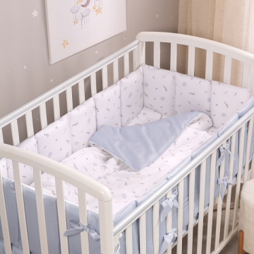 Фото детское постельное перина sleepy голубой 6 предметов Детское постельное Перина Sleepy голубой 6 предметов